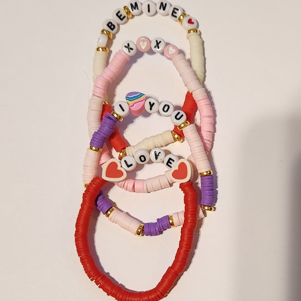 Valentines Beaded Bracelets
